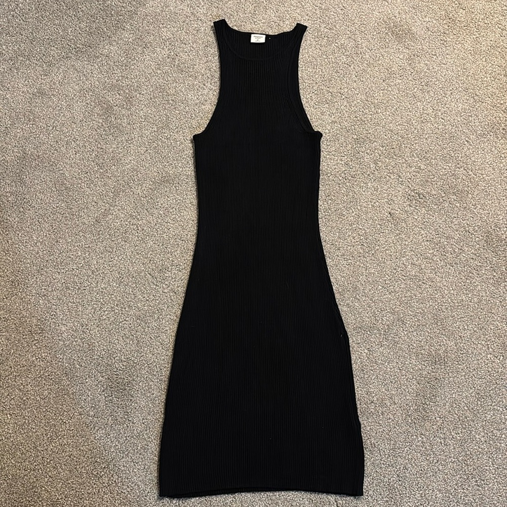Abercrombie & Fitch Black Ribbed Dress